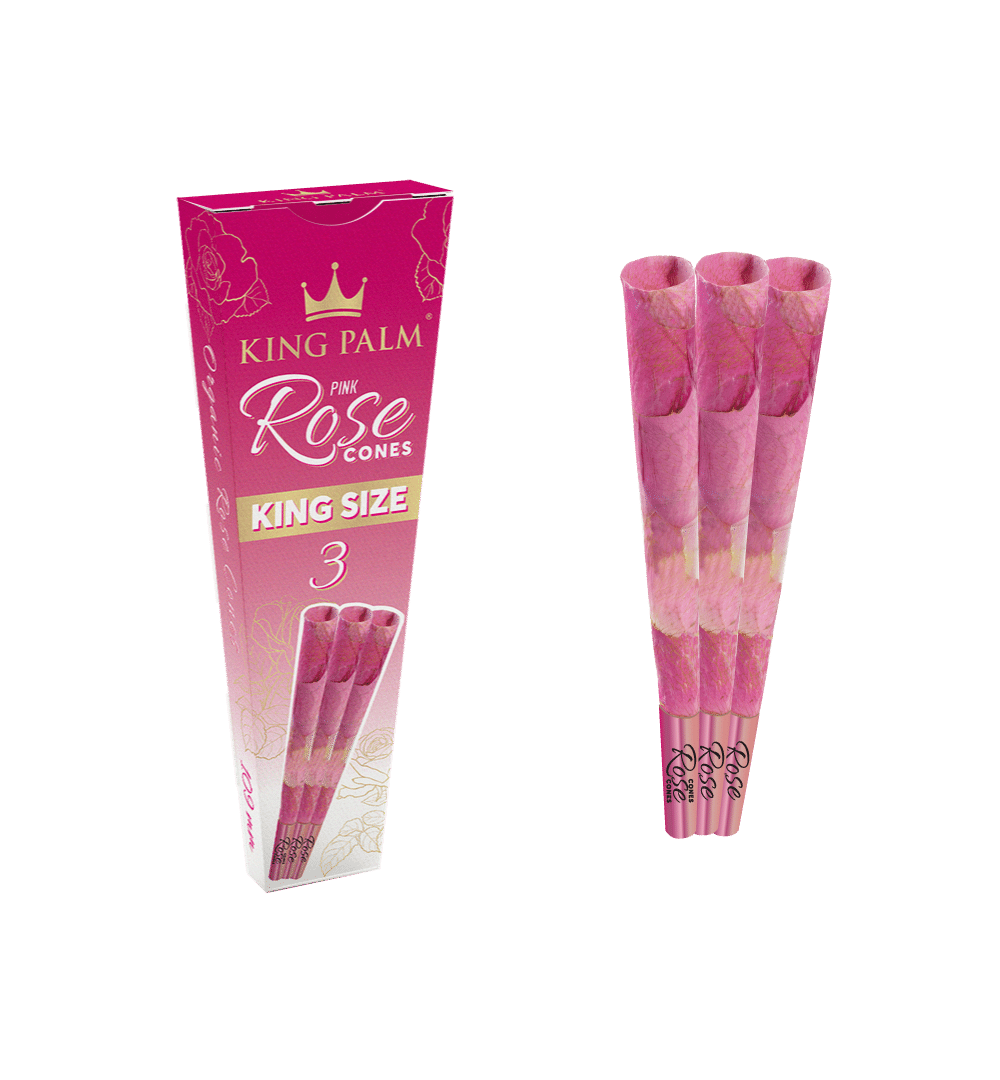 King Palm Pink Rose King Size Cones
